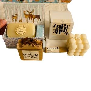 NWT Love Green Station Soap Sandlewood Smooch Vegan Lip Balm ABBU Candle Pun…